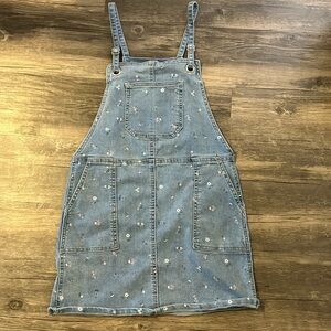 Cat and jack denim overalls dress girls 10/12